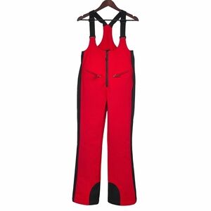GSOU Snow Red Ski Bib Pants M Snow Bunny Apres Ski Trip Snowboard